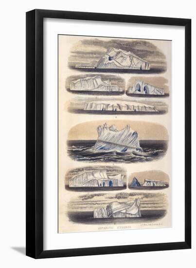 Challenger Icebergs-HN Moseley-Framed Art Print