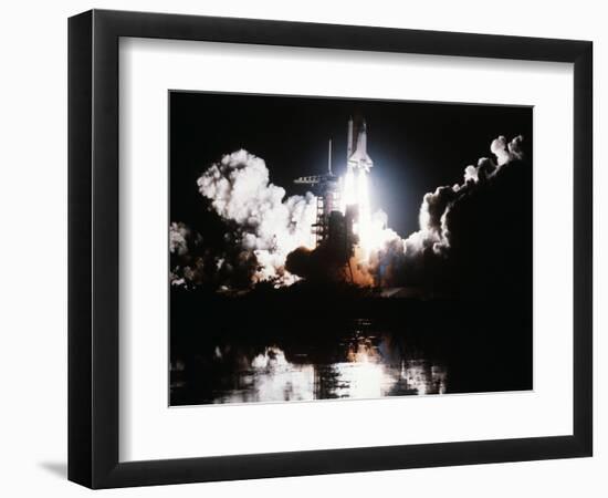 Challenger Liftoff 1983-null-Framed Photographic Print