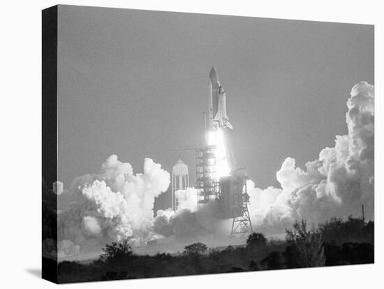 Challenger Liftoff 1984-Glenda Dixon-Stretched Canvas