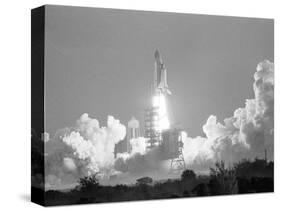 Challenger Liftoff 1984-Glenda Dixon-Stretched Canvas