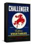 Challenger Packing Crate Label, Bronco-null-Framed Stretched Canvas