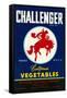 Challenger Packing Crate Label, Bronco-null-Framed Stretched Canvas