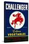 Challenger Packing Crate Label, Bronco-null-Stretched Canvas