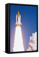 Challenger Space Shuttle Lifting Off-null-Framed Stretched Canvas