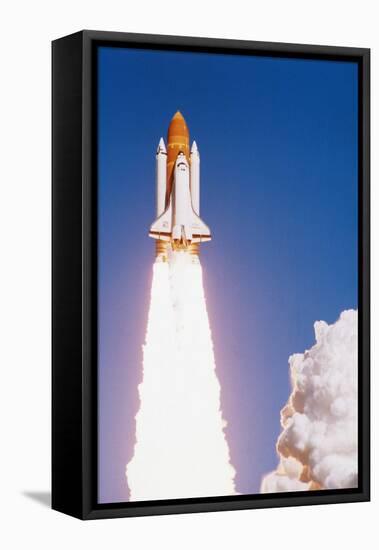 Challenger Space Shuttle Lifting Off-null-Framed Stretched Canvas