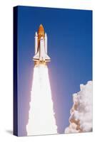 Challenger Space Shuttle Lifting Off-null-Stretched Canvas