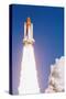 Challenger Space Shuttle Lifting Off-null-Stretched Canvas