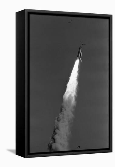 Challenger Space Shuttle Lifting Off-null-Framed Stretched Canvas