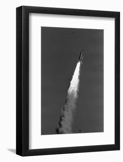 Challenger Space Shuttle Lifting Off-null-Framed Premium Photographic Print