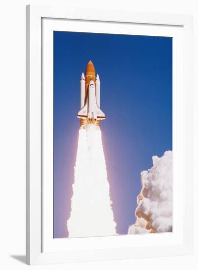 Challenger Space Shuttle Lifting Off-null-Framed Photographic Print