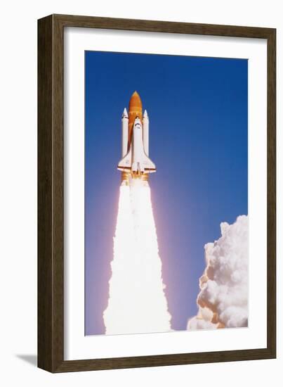 Challenger Space Shuttle Lifting Off-null-Framed Photographic Print