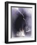 Challenger struck by lightning-Science Source-Framed Giclee Print