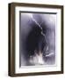 Challenger struck by lightning-Science Source-Framed Premium Giclee Print