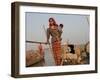 Cham Muslims Living by the Mekong River in Phnom Penh, Cambodia, Indochina, Southeast Asia-Andrew Mcconnell-Framed Photographic Print