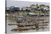 Cham People Using a Dai Fishing System for Trei Real Fish on the Tonle Sap River, Cambodia-Michael Nolan-Stretched Canvas