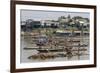 Cham People Using a Dai Fishing System for Trei Real Fish on the Tonle Sap River, Cambodia-Michael Nolan-Framed Photographic Print