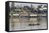 Cham People Using a Dai Fishing System for Trei Real Fish on the Tonle Sap River, Cambodia-Michael Nolan-Framed Stretched Canvas