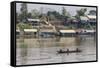 Cham People Using a Dai Fishing System for Trei Real Fish on the Tonle Sap River, Cambodia-Michael Nolan-Framed Stretched Canvas