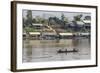 Cham People Using a Dai Fishing System for Trei Real Fish on the Tonle Sap River, Cambodia-Michael Nolan-Framed Photographic Print