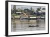 Cham People Using a Dai Fishing System for Trei Real Fish on the Tonle Sap River, Cambodia-Michael Nolan-Framed Photographic Print