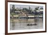 Cham People Using a Dai Fishing System for Trei Real Fish on the Tonle Sap River, Cambodia-Michael Nolan-Framed Photographic Print