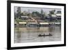 Cham People Using a Dai Fishing System for Trei Real Fish on the Tonle Sap River, Cambodia-Michael Nolan-Framed Photographic Print