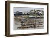 Cham People Using a Dai Fishing System for Trei Real Fish on the Tonle Sap River, Cambodia-Michael Nolan-Framed Photographic Print