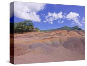 Chamarel Coloured Earths, Mauritius, Indian Ocean, Africa-null-Stretched Canvas