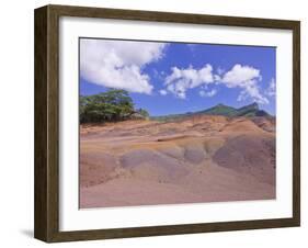 Chamarel Coloured Earths, Mauritius, Indian Ocean, Africa-null-Framed Photographic Print