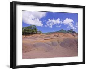 Chamarel Coloured Earths, Mauritius, Indian Ocean, Africa-null-Framed Photographic Print