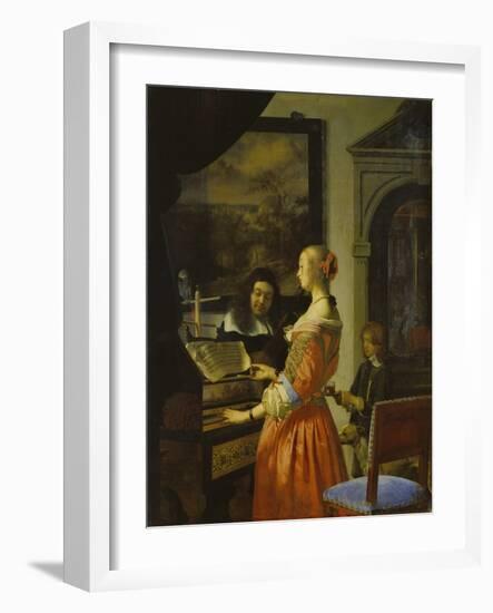 Chamber Music Concert, 1658-Frans Van Mieris-Framed Giclee Print