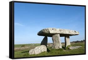 Chamber Tomb of Lanyon Quoit, Land's End Peninsula, Cornwall, England-Paul Harris-Framed Stretched Canvas