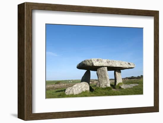 Chamber Tomb of Lanyon Quoit, Land's End Peninsula, Cornwall, England-Paul Harris-Framed Photographic Print