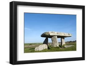 Chamber Tomb of Lanyon Quoit, Land's End Peninsula, Cornwall, England-Paul Harris-Framed Photographic Print