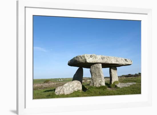 Chamber Tomb of Lanyon Quoit, Land's End Peninsula, Cornwall, England-Paul Harris-Framed Photographic Print