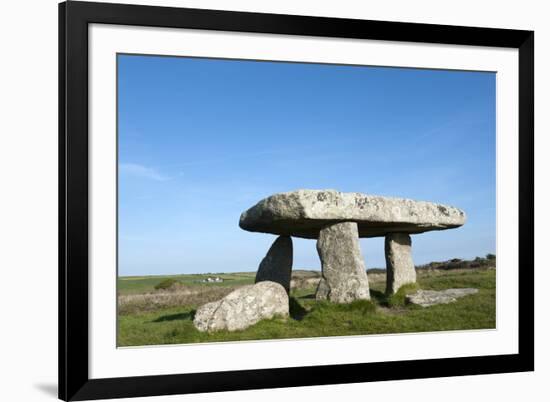 Chamber Tomb of Lanyon Quoit, Land's End Peninsula, Cornwall, England-Paul Harris-Framed Photographic Print