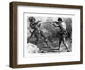 Chamberlain and Paugus at Lovewell's Fight, 1725-null-Framed Giclee Print