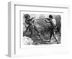 Chamberlain and Paugus at Lovewell's Fight, 1725-null-Framed Giclee Print