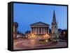 Chamberlain Square at Dusk, Birmingham, Midlands, England, United Kingdom, Europe-Charles Bowman-Framed Stretched Canvas