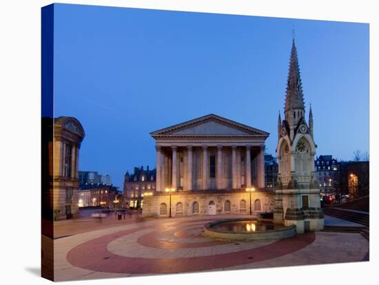 Chamberlain Square at Dusk, Birmingham, Midlands, England, United Kingdom, Europe-Charles Bowman-Stretched Canvas