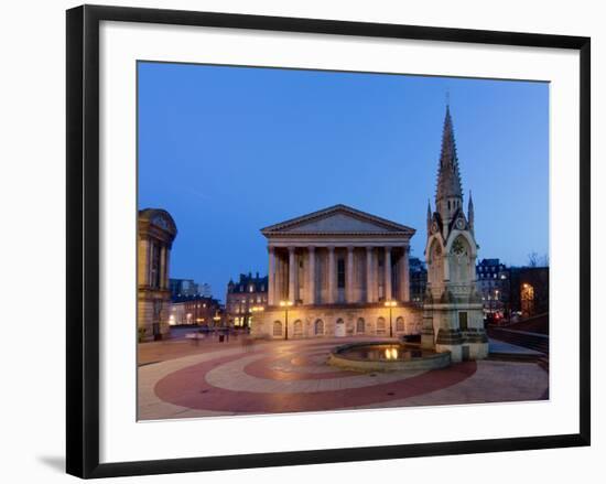 Chamberlain Square at Dusk, Birmingham, Midlands, England, United Kingdom, Europe-Charles Bowman-Framed Photographic Print