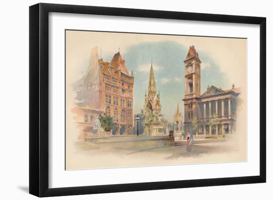 'Chamberlain Square, Birmingham. Showing the High School for Girls, c1890-Charles Wilkinson-Framed Giclee Print