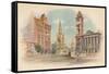 'Chamberlain Square, Birmingham. Showing the High School for Girls, c1890-Charles Wilkinson-Framed Stretched Canvas