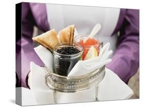 Chambermaid Serving Caviar and Toast-null-Stretched Canvas