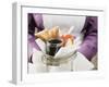 Chambermaid Serving Caviar and Toast-null-Framed Photographic Print