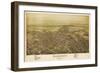 Chambersburg, Pennsylvania - Panoramic Map-Lantern Press-Framed Art Print