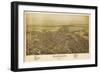 Chambersburg, Pennsylvania - Panoramic Map-Lantern Press-Framed Art Print