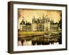 Chambord Castle - Artistic Retro Styled Picture-Maugli-l-Framed Art Print