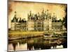 Chambord Castle - Artistic Retro Styled Picture-Maugli-l-Mounted Art Print