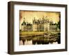 Chambord Castle - Artistic Retro Styled Picture-Maugli-l-Framed Art Print